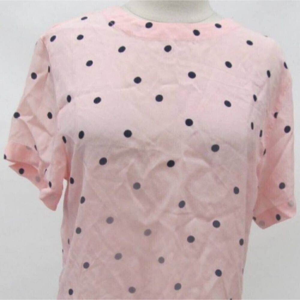 Christian Dior Pink With Navy Polka Dots shirt size 8